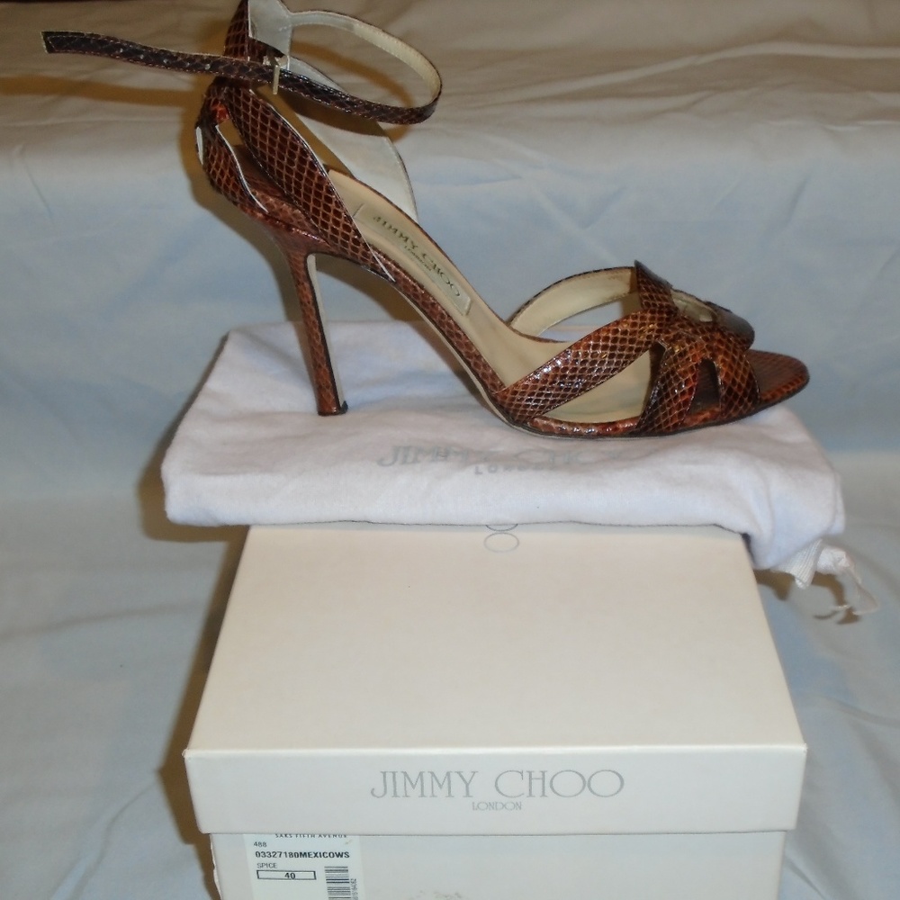 Jimmy Choo Watersnake Spice Heels